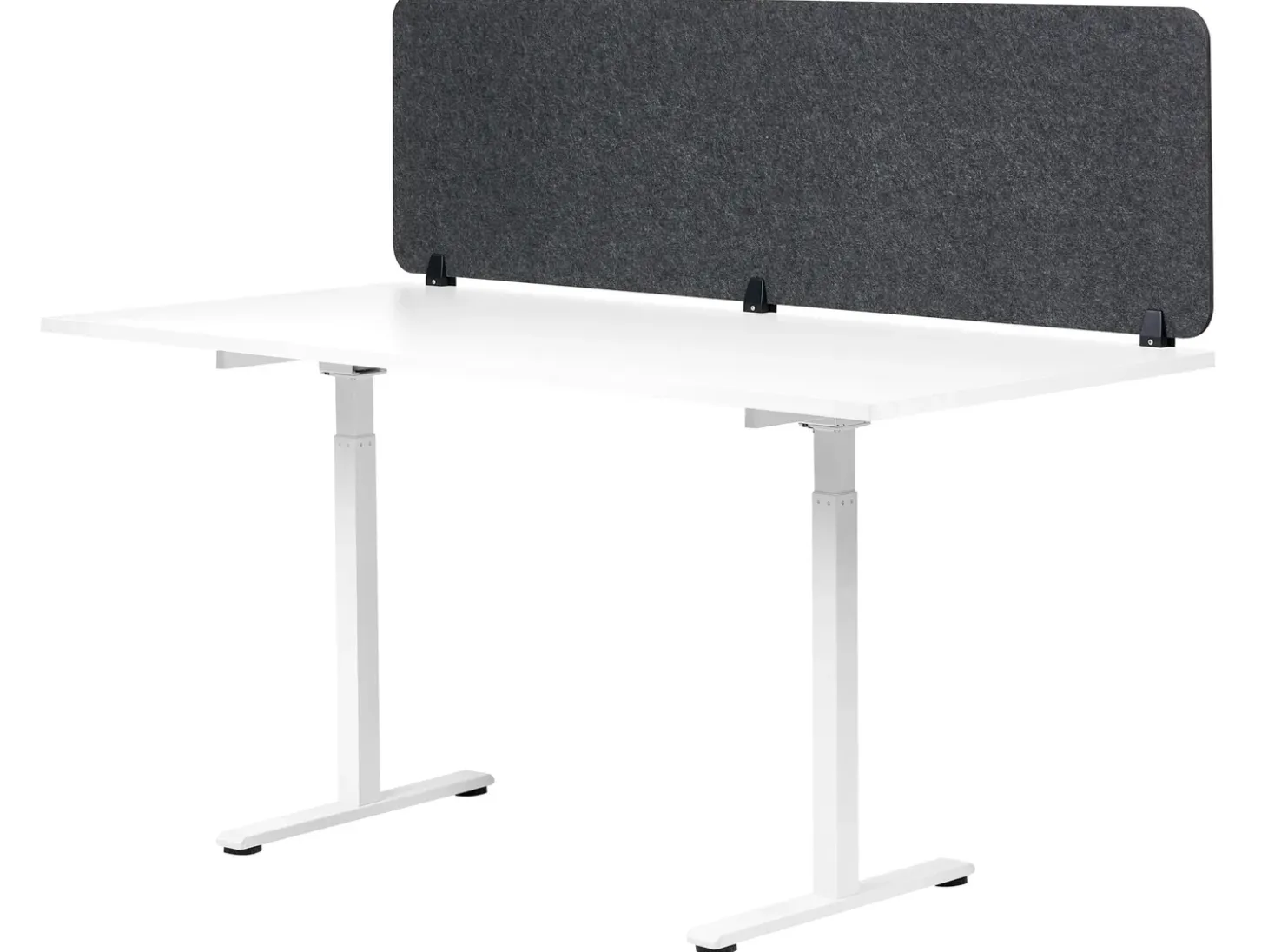 New Przegroda na biurko SPLIT 180 x 50 cm Ciemno Ścianki Biurowe I Przegrody
