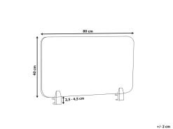 Sale Przegroda na biurko WALLY 80 x 40 cm Ciemno Ścianki Biurowe I Przegrody