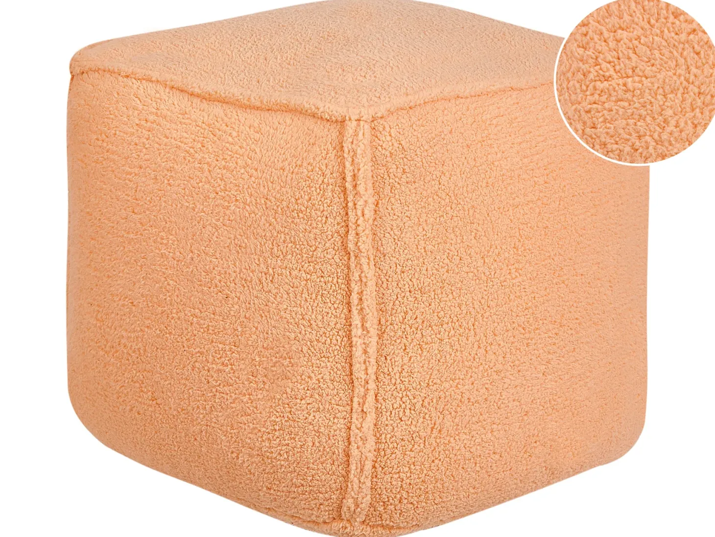 Puf ALIPUR Boucle Pomarańczowy