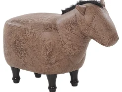Pufa zwierzak HORSE Ekoskóra Jasnobrązowy Koń
