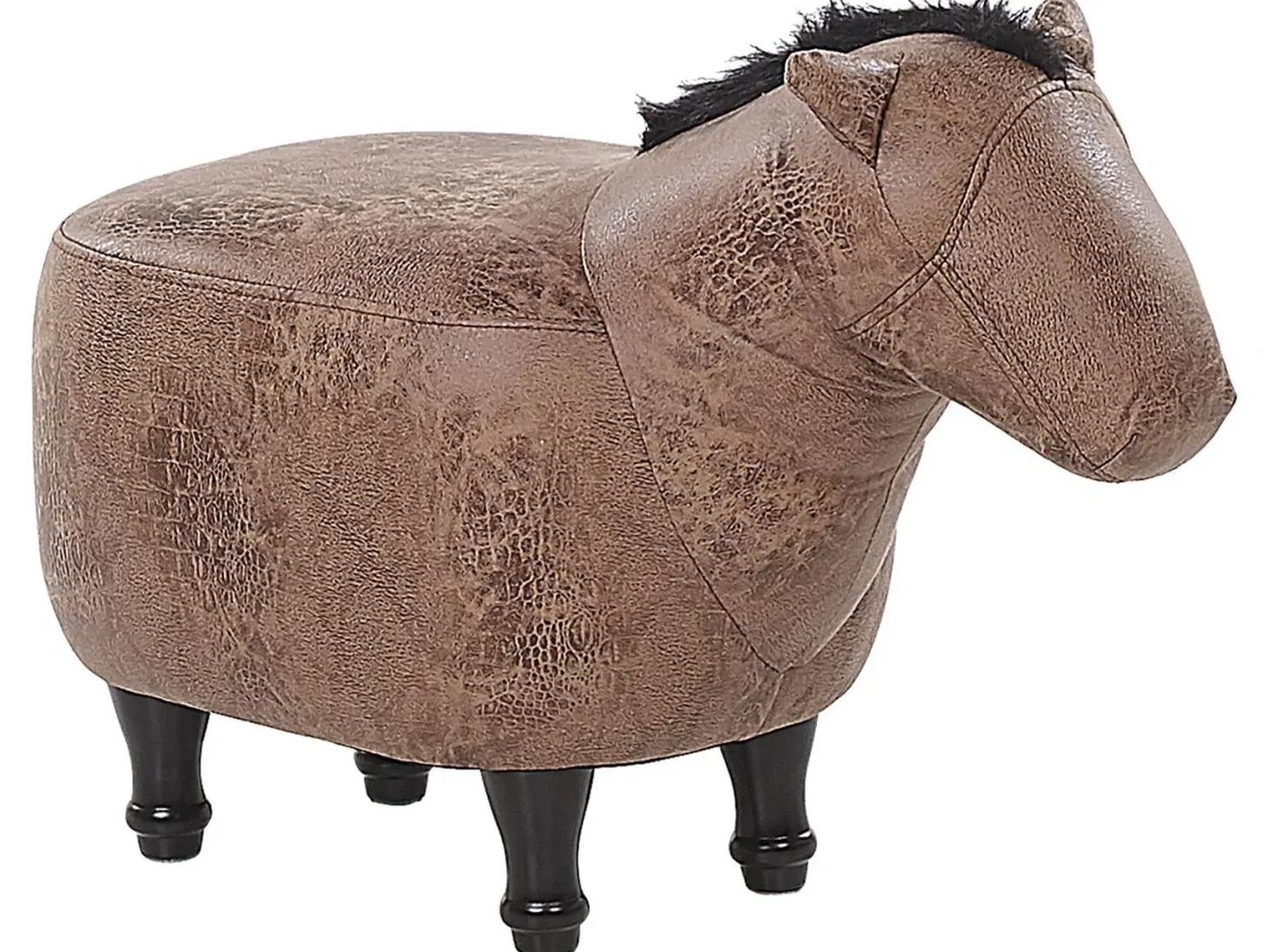 Pufa zwierzak HORSE Ekoskóra Jasnobrązowy Koń