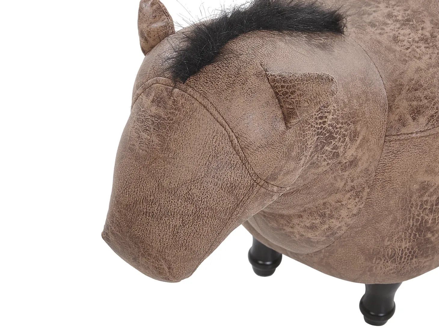 Pufa zwierzak HORSE Ekoskóra Jasnobrązowy Koń