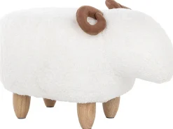 Pufa zwierzak LAMB Biały Baranek