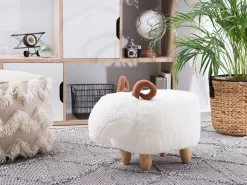 Pufa zwierzak LAMB Biały Baranek
