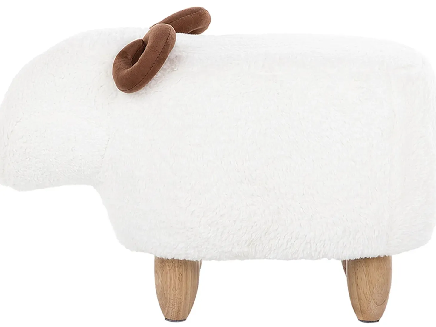 Pufa zwierzak LAMB Biały Baranek