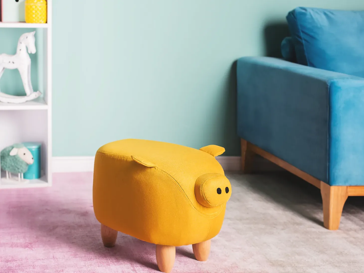 Pufa zwierzak PIGGY Żółty Świnka