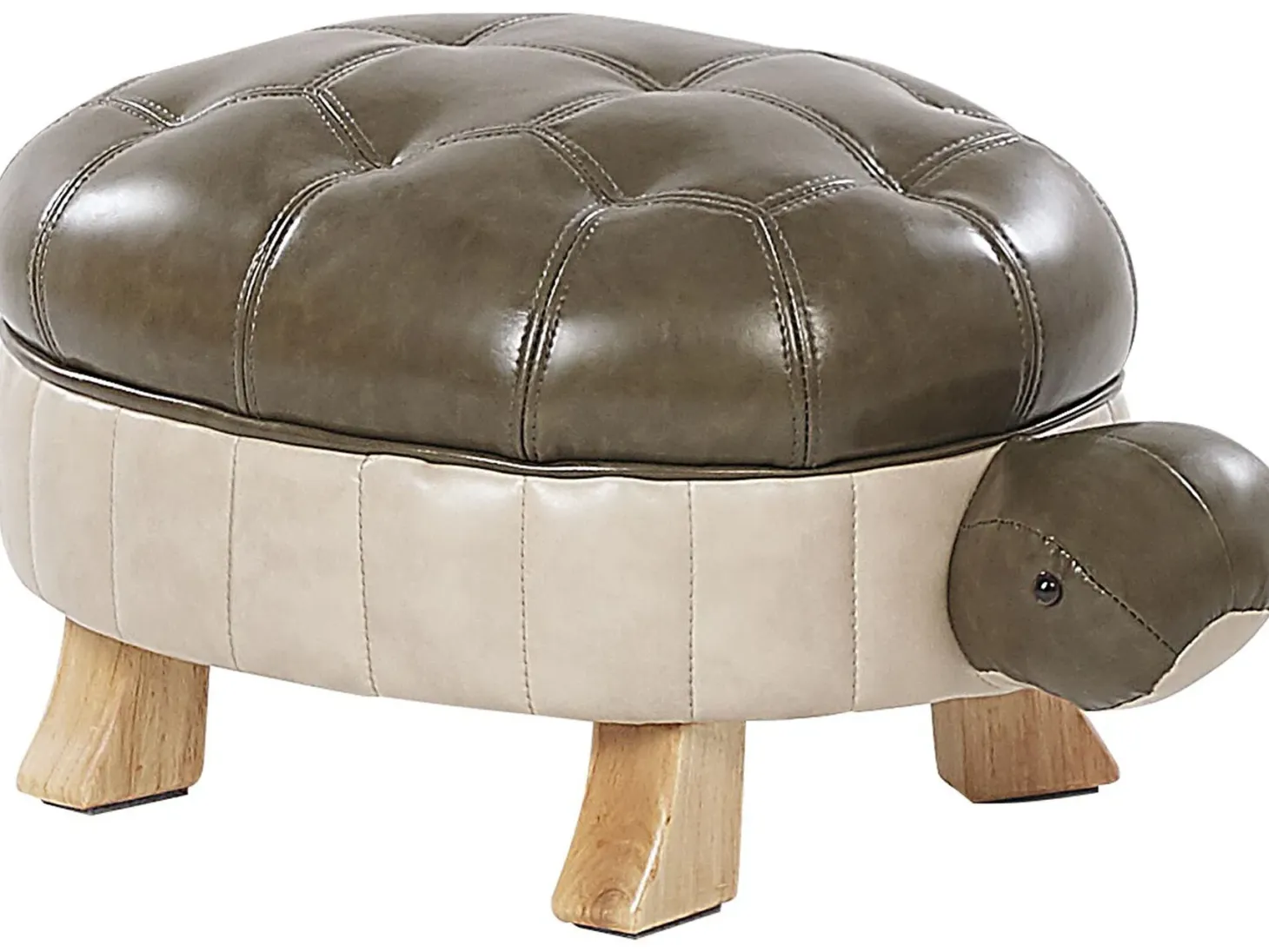 Pufa zwierzak TURTLE Ekoskóra Ciemnozielony Żółw