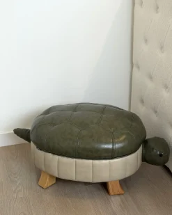 Pufa zwierzak TURTLE Ekoskóra Ciemnozielony Żółw