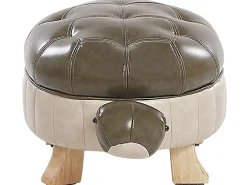 Pufa zwierzak TURTLE Ekoskóra Ciemnozielony Żółw