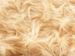 Pufa zwierzak WOOLLY Sztuczne futro Piaskowy Nosorożec