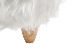 Pufa zwierzak WOOLLY Sztuczne futro Biały Nosorożec