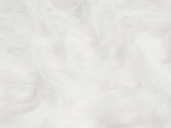 Pufa zwierzak WOOLLY Sztuczne futro Biały Nosorożec