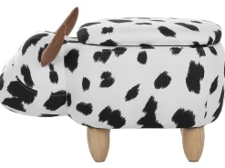 Pufa zwierzak ze schowkiem COW Biały Krowa