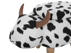 Pufa zwierzak ze schowkiem COW Biały Krowa