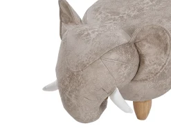Pufa zwierzak ze schowkiem JUMBO Ekoskóra Szary Słoń