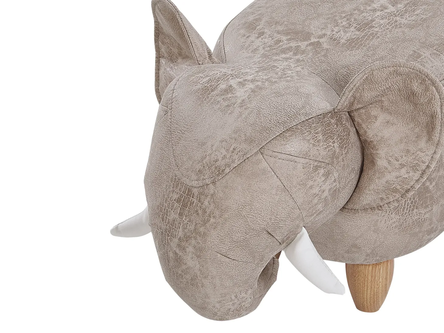 Pufa zwierzak ze schowkiem JUMBO Ekoskóra Szary Słoń