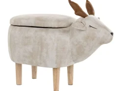 Pufa zwierzak ze schowkiem REINDEER Beżowy Renifer