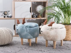Pufa zwierzak ze schowkiem REINDEER Beżowy Renifer