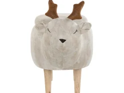 Pufa zwierzak ze schowkiem REINDEER Beżowy Renifer