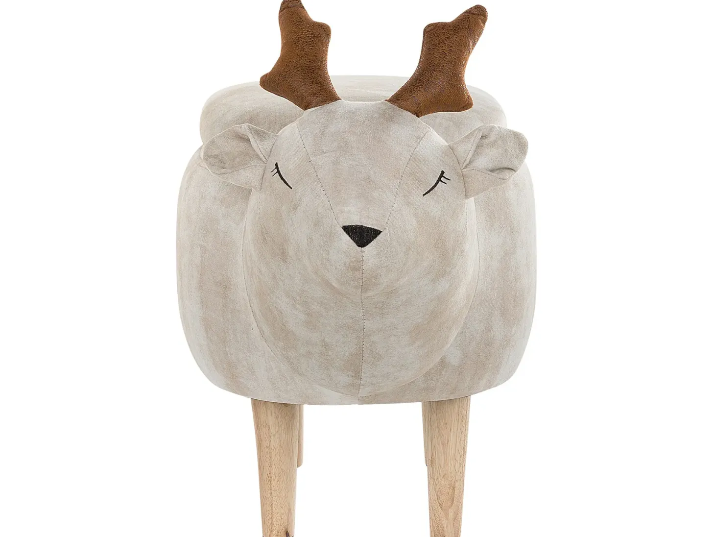 Pufa zwierzak ze schowkiem REINDEER Beżowy Renifer