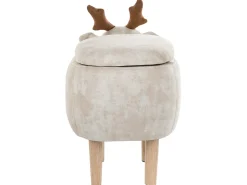Pufa zwierzak ze schowkiem REINDEER Beżowy Renifer