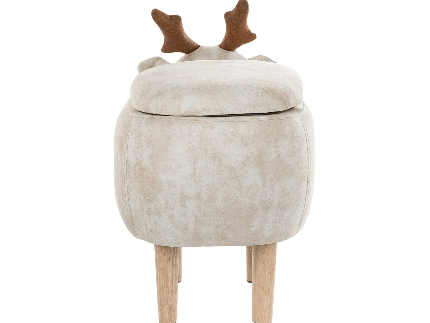Pufa zwierzak ze schowkiem REINDEER Beżowy Renifer