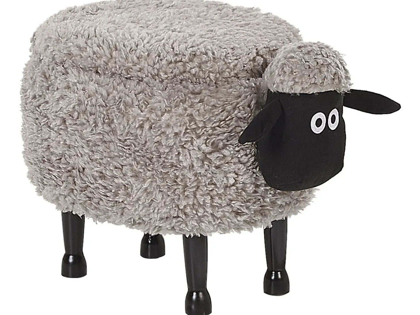 Pufa zwierzak ze schowkiem SHEEP Szary Baranek