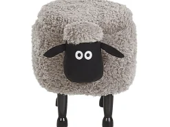 Pufa zwierzak ze schowkiem SHEEP Szary Baranek