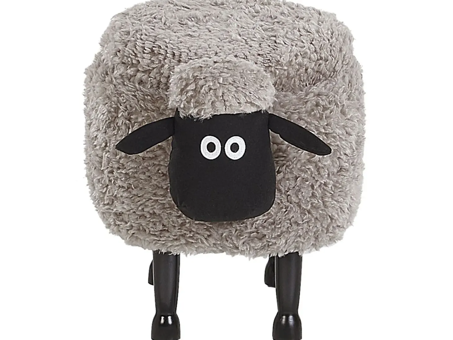 Pufa zwierzak ze schowkiem SHEEP Szary Baranek