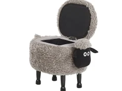 Pufa zwierzak ze schowkiem SHEEP Szary Baranek
