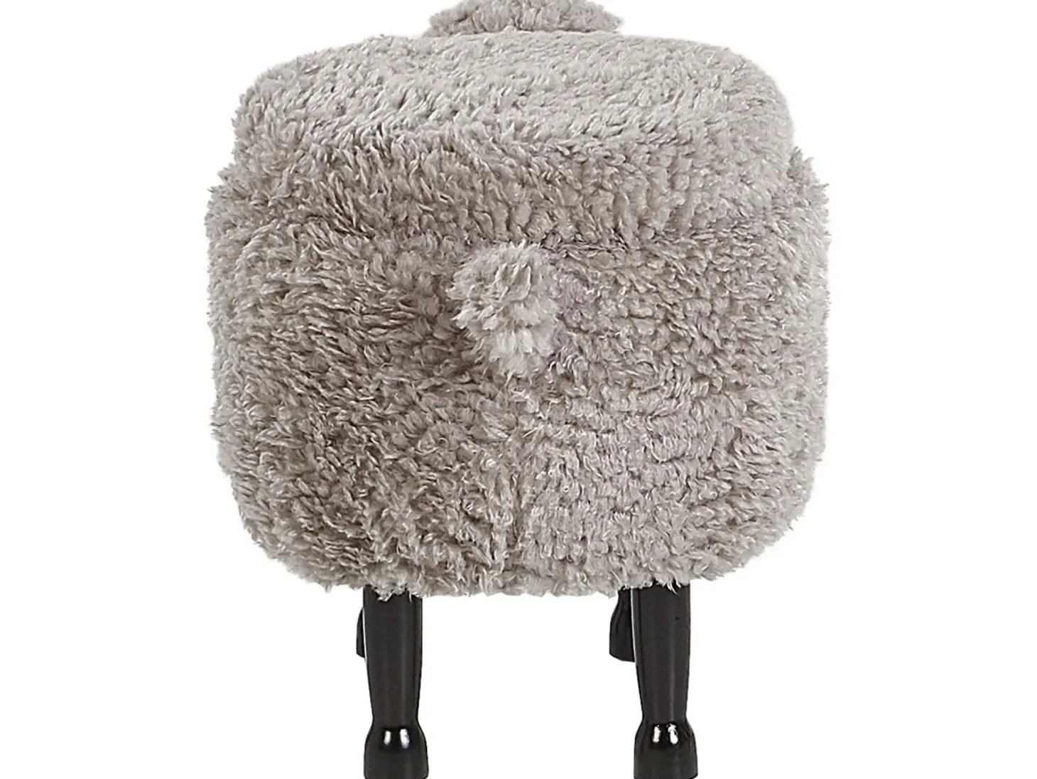 Pufa zwierzak ze schowkiem SHEEP Szary Baranek