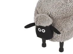 Pufa zwierzak ze schowkiem SHEEP Szary Baranek