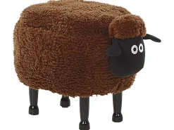 Pufa zwierzak ze schowkiem SHEEP Brązowy Baranek