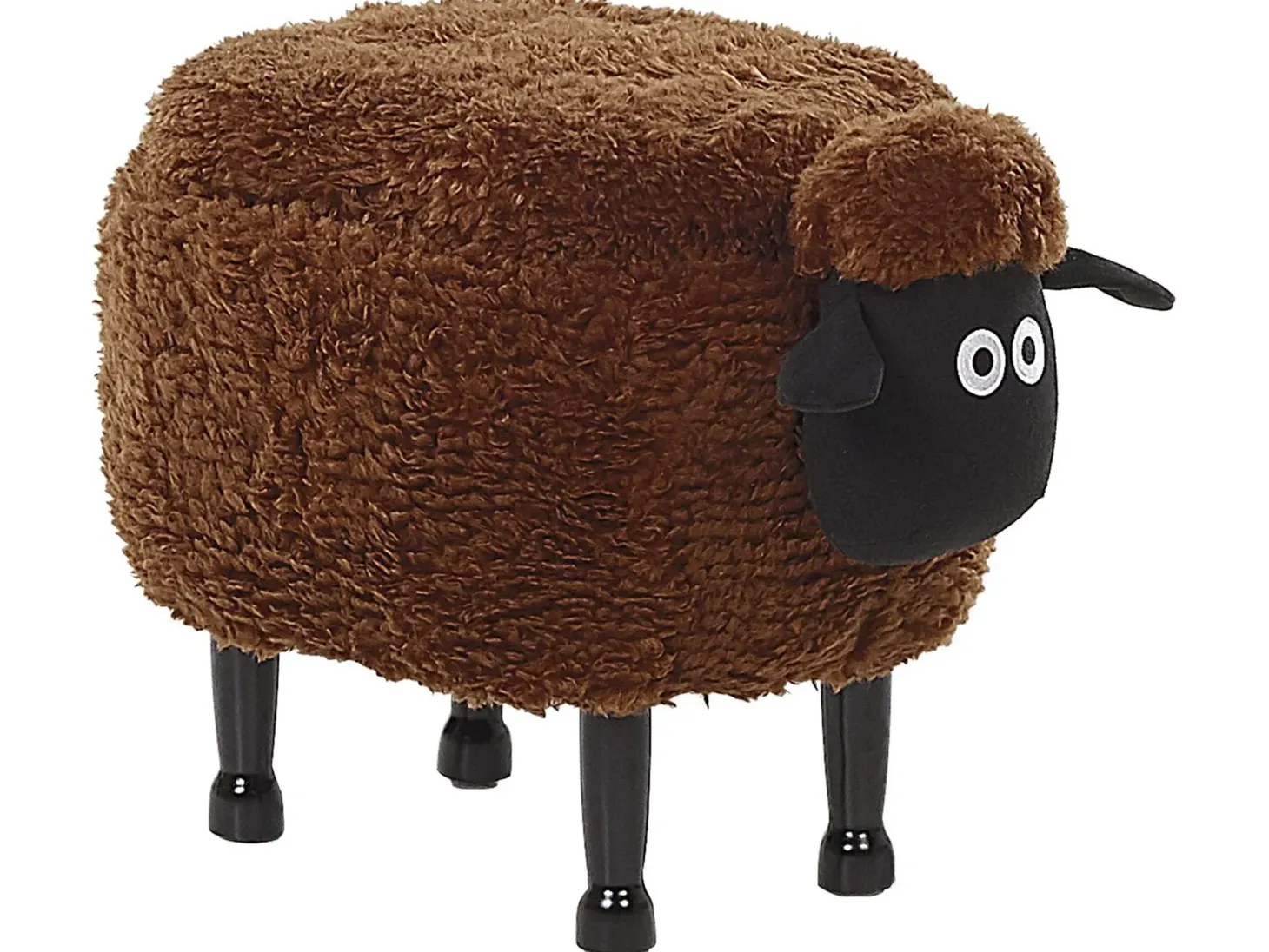 Pufa zwierzak ze schowkiem SHEEP Brązowy Baranek