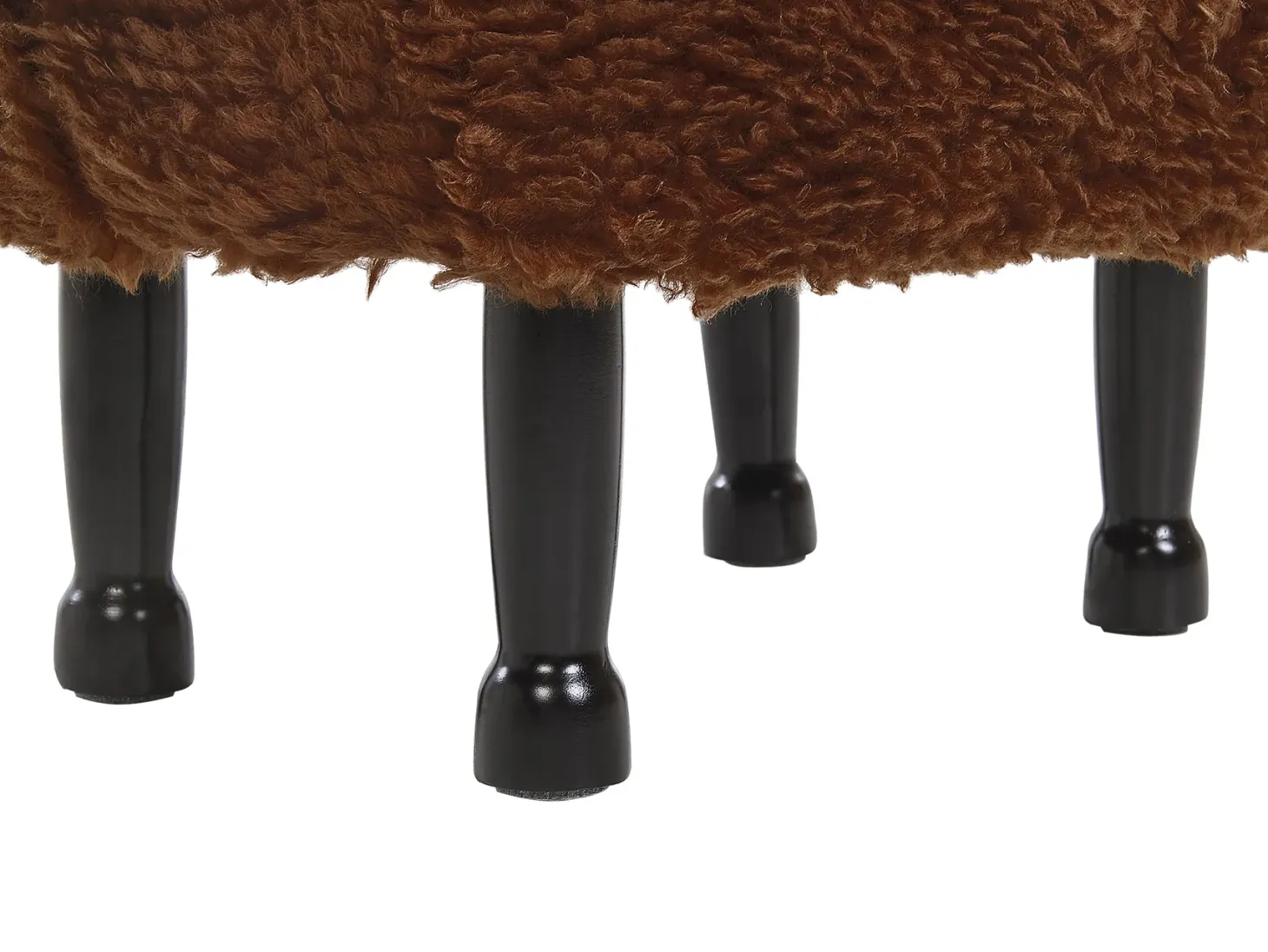 Pufa zwierzak ze schowkiem SHEEP Brązowy Baranek