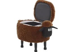 Pufa zwierzak ze schowkiem SHEEP Brązowy Baranek