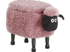 Pufa zwierzak ze schowkiem SHEEP Różowy Baranek