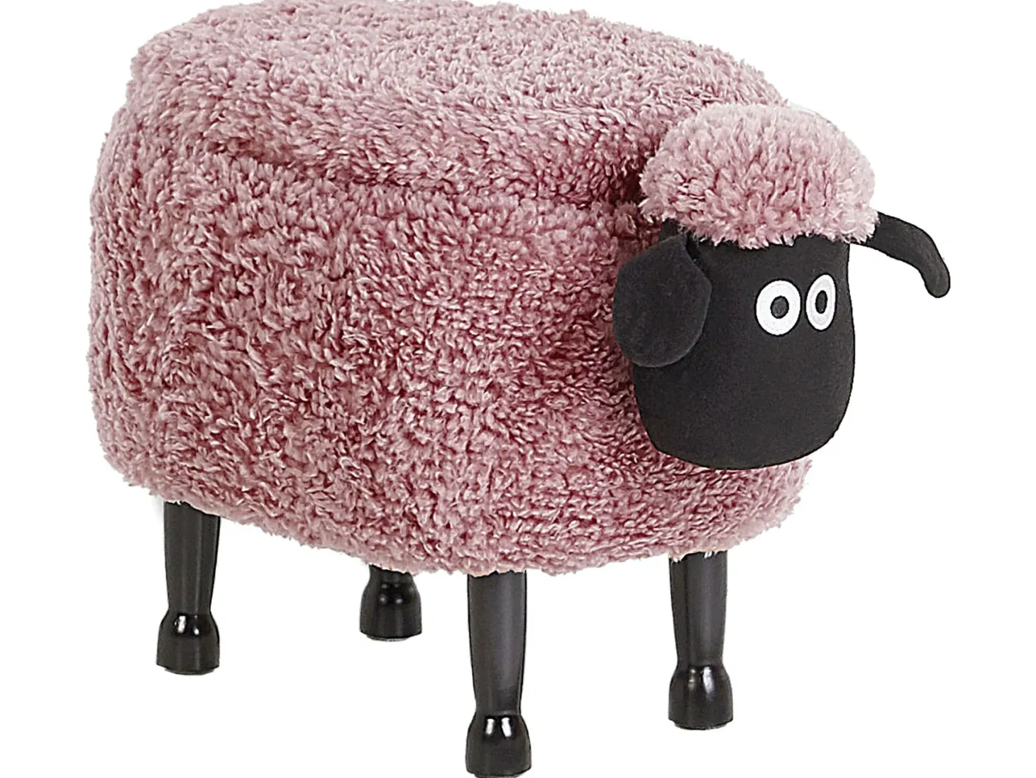 Pufa zwierzak ze schowkiem SHEEP Różowy Baranek