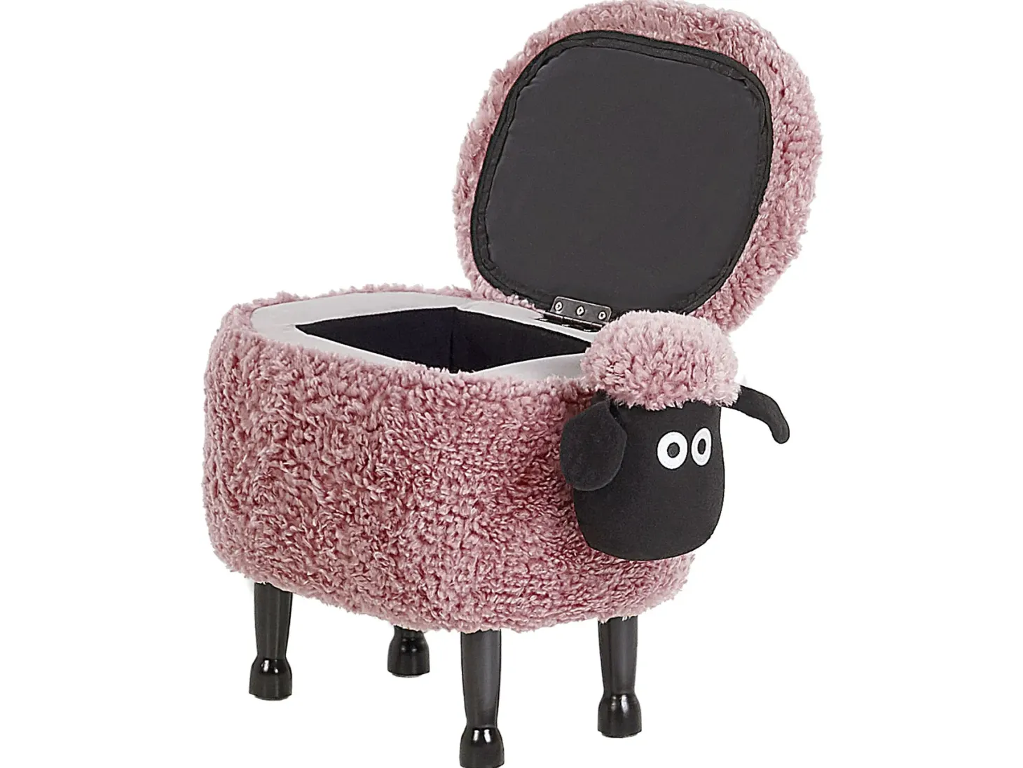 Pufa zwierzak ze schowkiem SHEEP Różowy Baranek