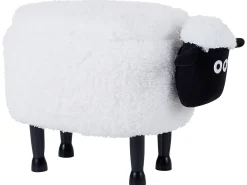 Pufa zwierzak ze schowkiem SHEEP Biały Baranek
