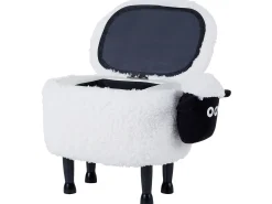 Pufa zwierzak ze schowkiem SHEEP Biały Baranek