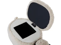Pufa zwierzak ze schowkiem SHEEP Jasnobeżowy Baranek