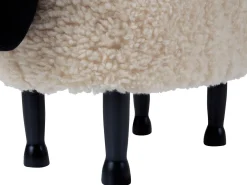 Pufa zwierzak ze schowkiem SHEEP Jasnobeżowy Baranek