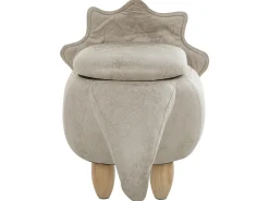Pufa zwierzak ze schowkiem TRICERATOPS Jasnoszary Dinozaur