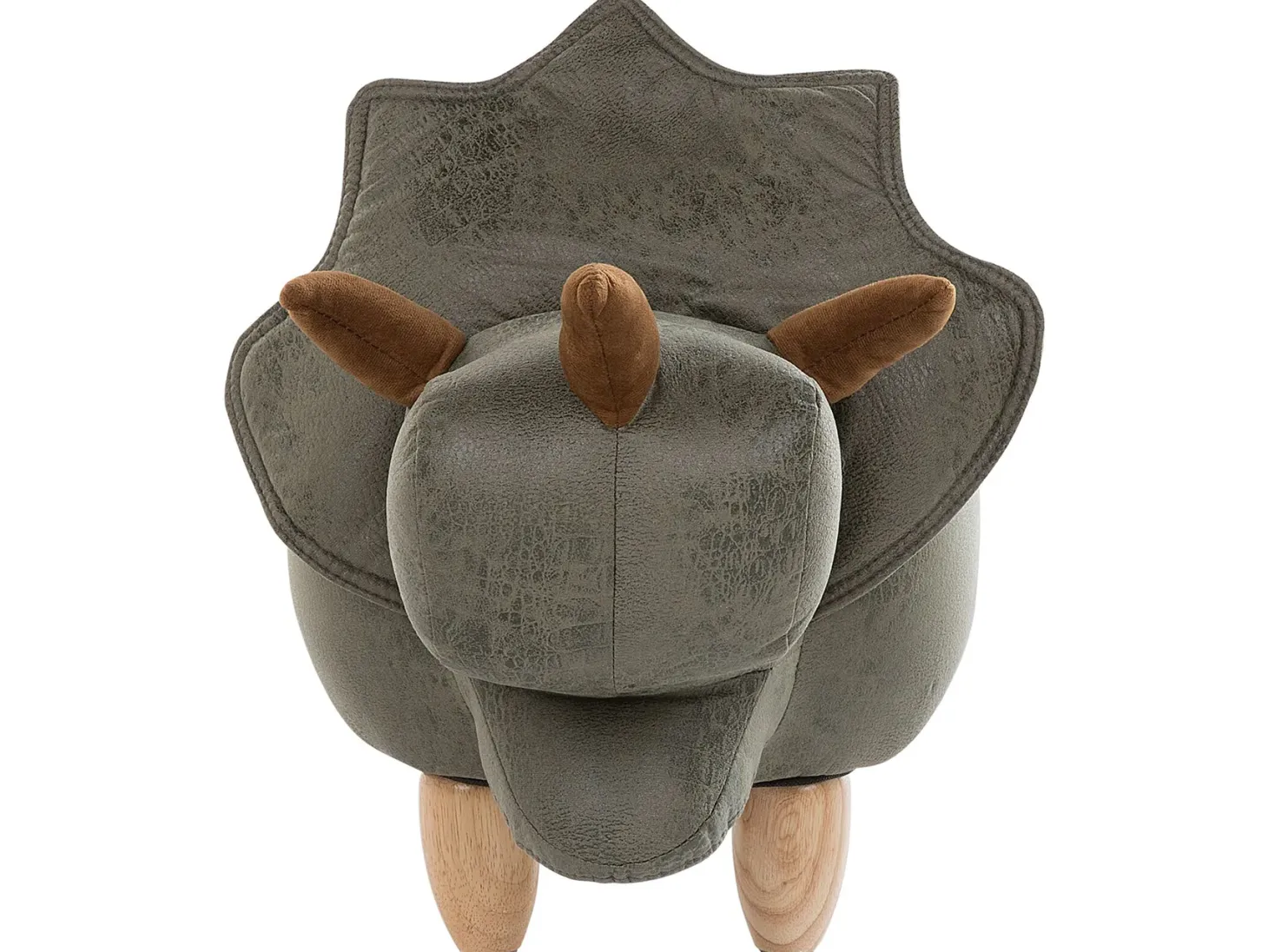 Pufa zwierzak ze schowkiem TRICERATOPS Ciemnozielony Dinozaur