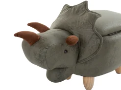 Pufa zwierzak ze schowkiem TRICERATOPS Ciemnozielony Dinozaur