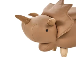 Pufa zwierzak ze schowkiem TRICERATOPS Brązowy Dinozaur