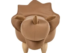 Pufa zwierzak ze schowkiem TRICERATOPS Brązowy Dinozaur