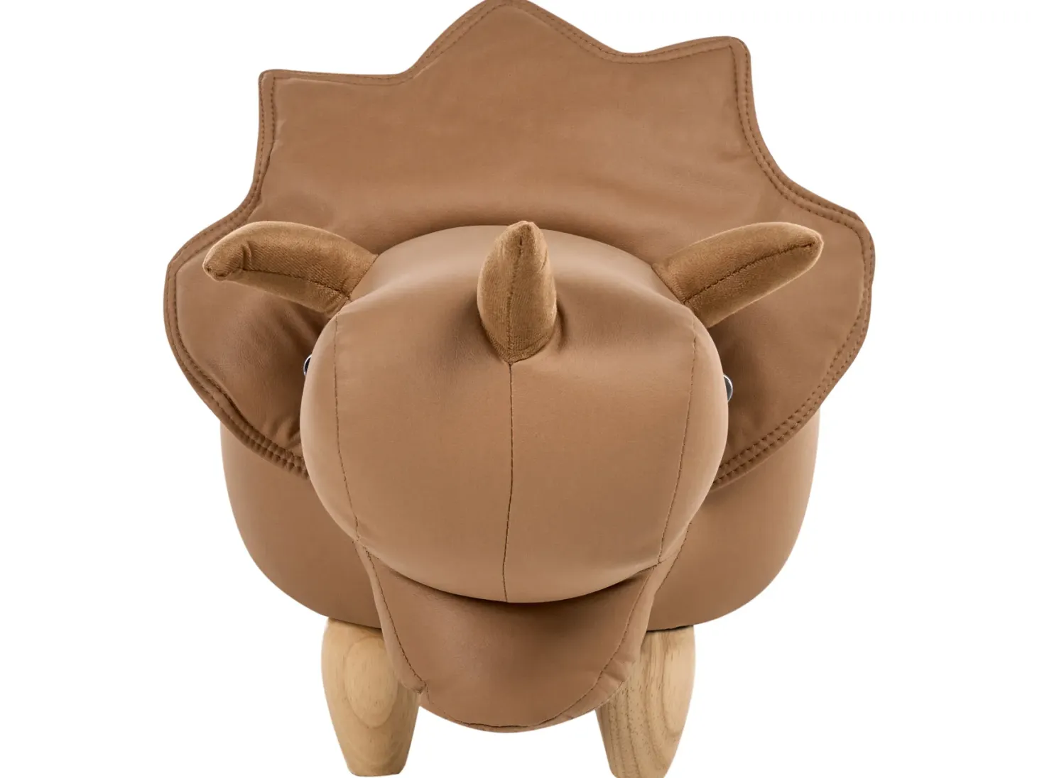 Pufa zwierzak ze schowkiem TRICERATOPS Brązowy Dinozaur