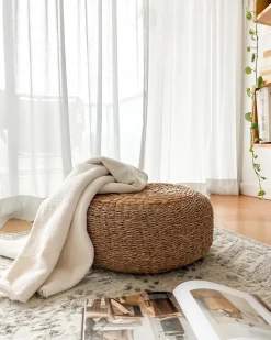 Puf BACKAN Hiacynt wodny Beżowy